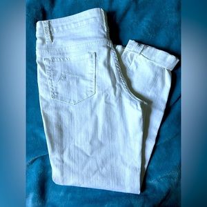 White jeans. Can roll up and be capris.